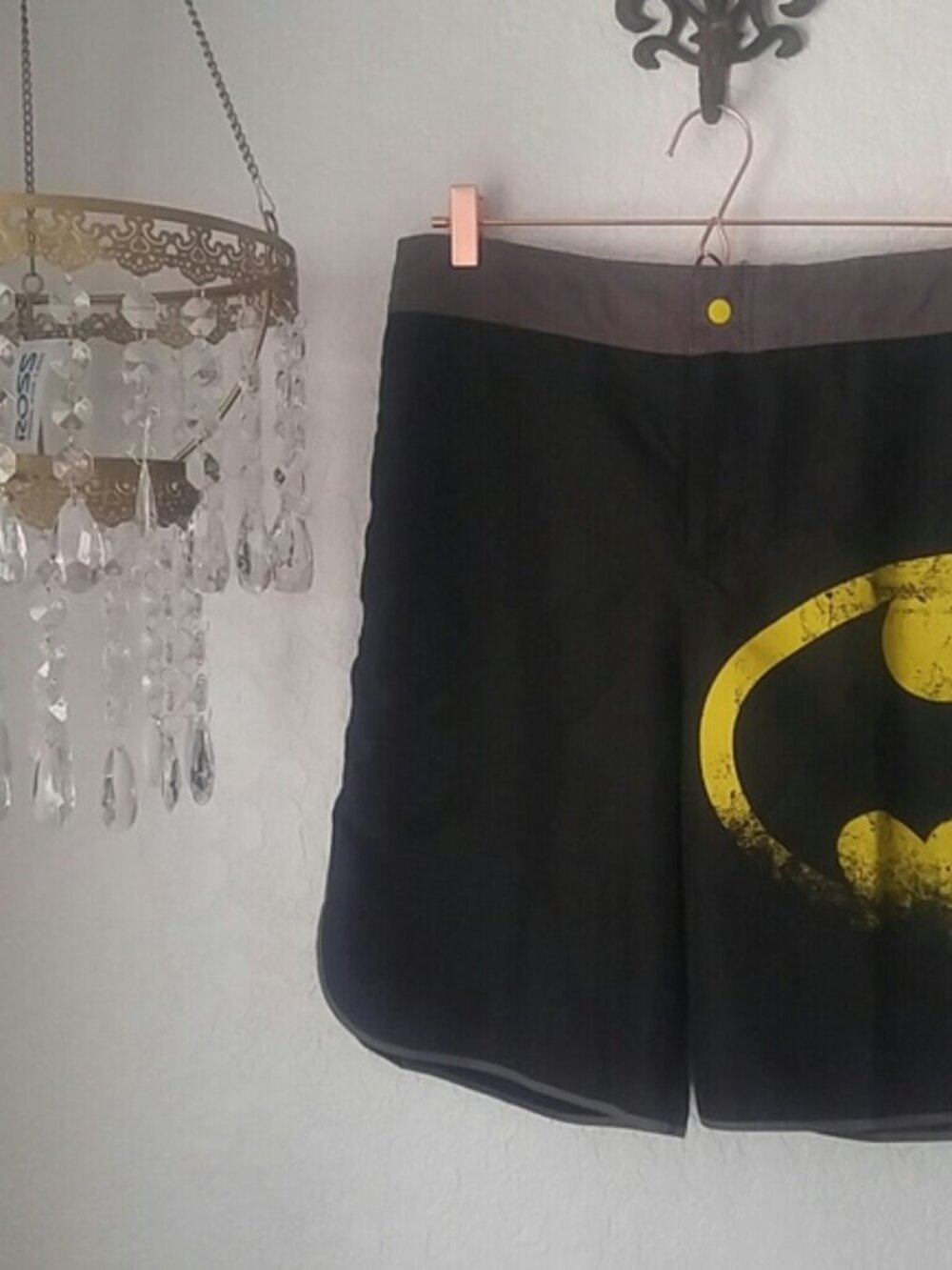 Batman DC Comics SZ M Y2k Polyester Mens Swim Trunk